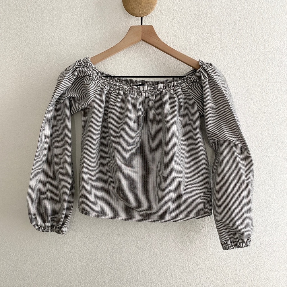 Brandy Melville Off Shoulder Striped Top